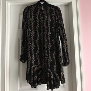 Free People Black Floral Dress