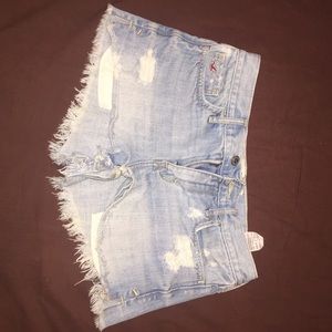 Hollister distressed jean shorts