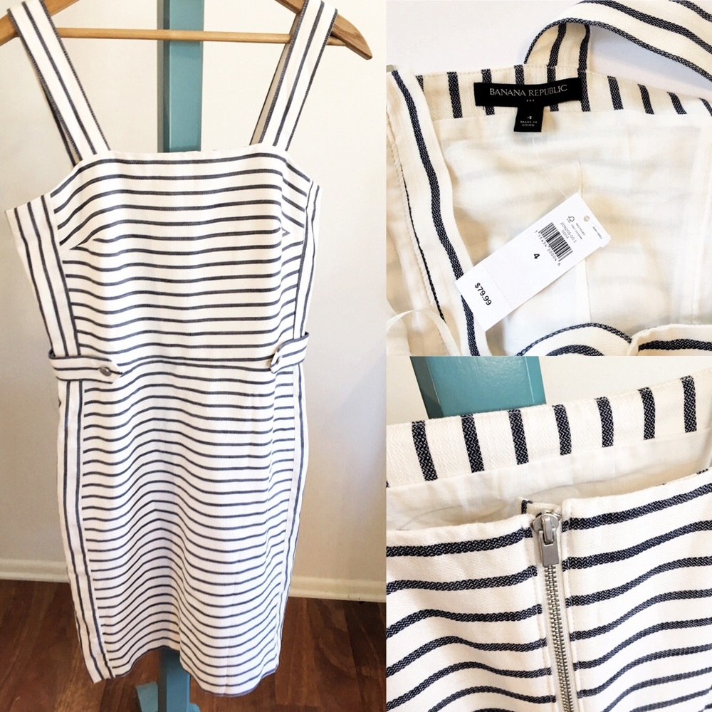⚓️Banana Republic striped dress sz 4 NWT⚓️