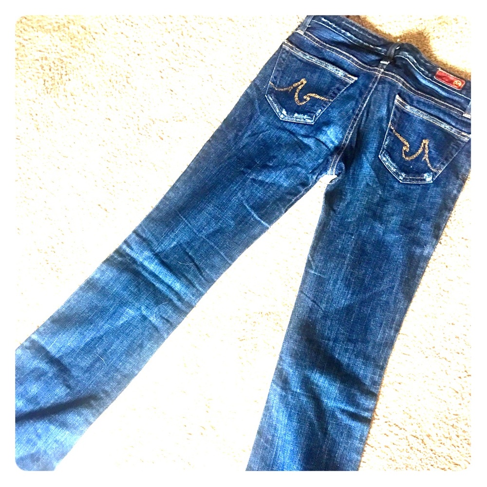 AG Premium Brand 26R Fitted Boot-Cut Jeans