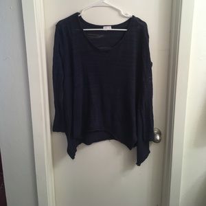 Caslon navy lightweight long sleeve tunic