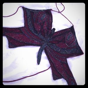 Beaded Butterfly CropTop