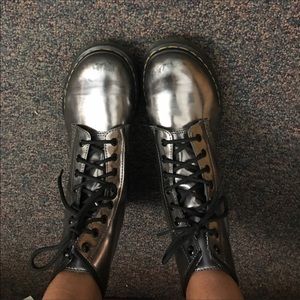 Pewter dr Martens 1460 boot