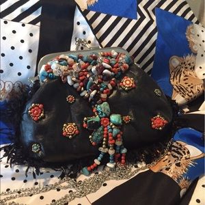 Mary Frances Handbag, Small Beaded Leather