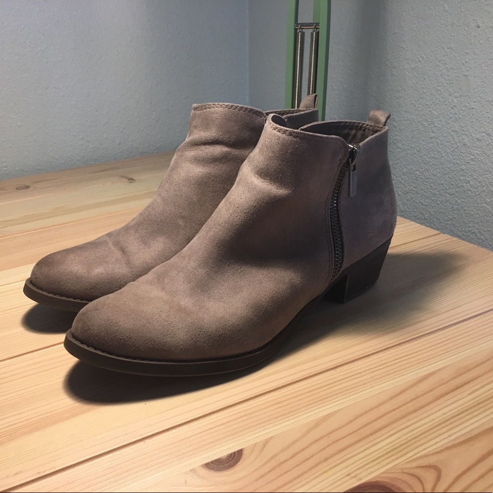 Taupe ankle boots