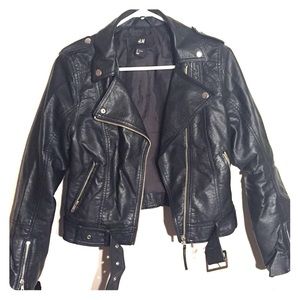H&M Vegan Leather Moto Jacket