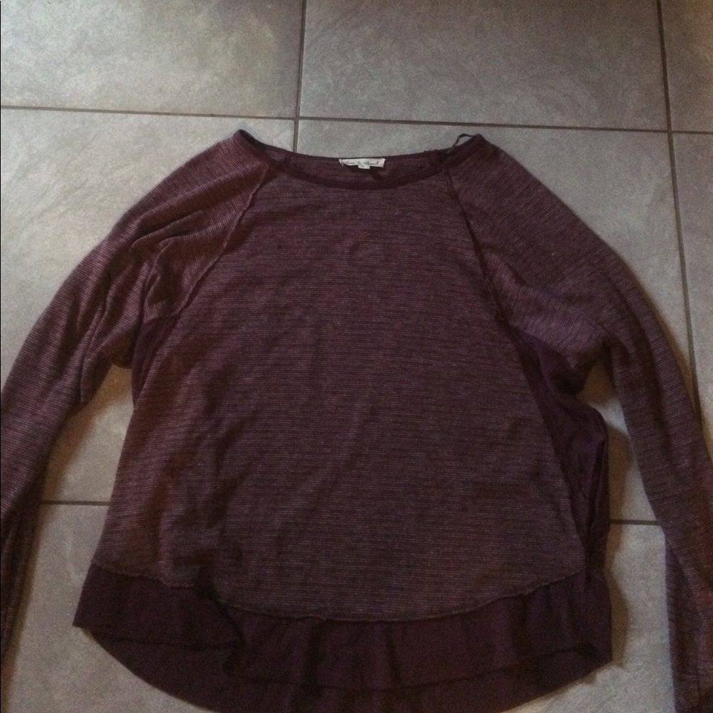 Long maroon top