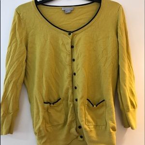 H n M green cardigan