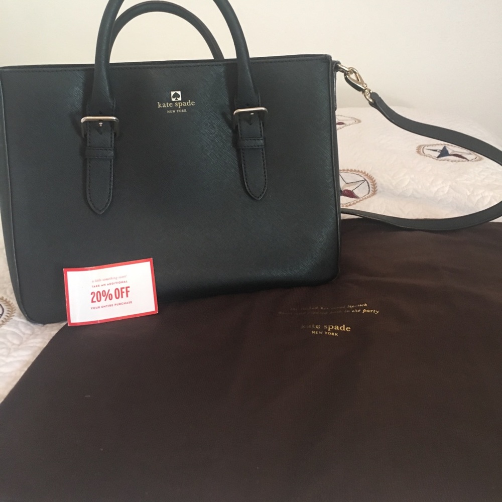 Black Kate Spade leather purse with coupon!