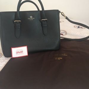 Black Kate Spade leather purse with coupon!