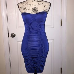 Royal blue tube top dress