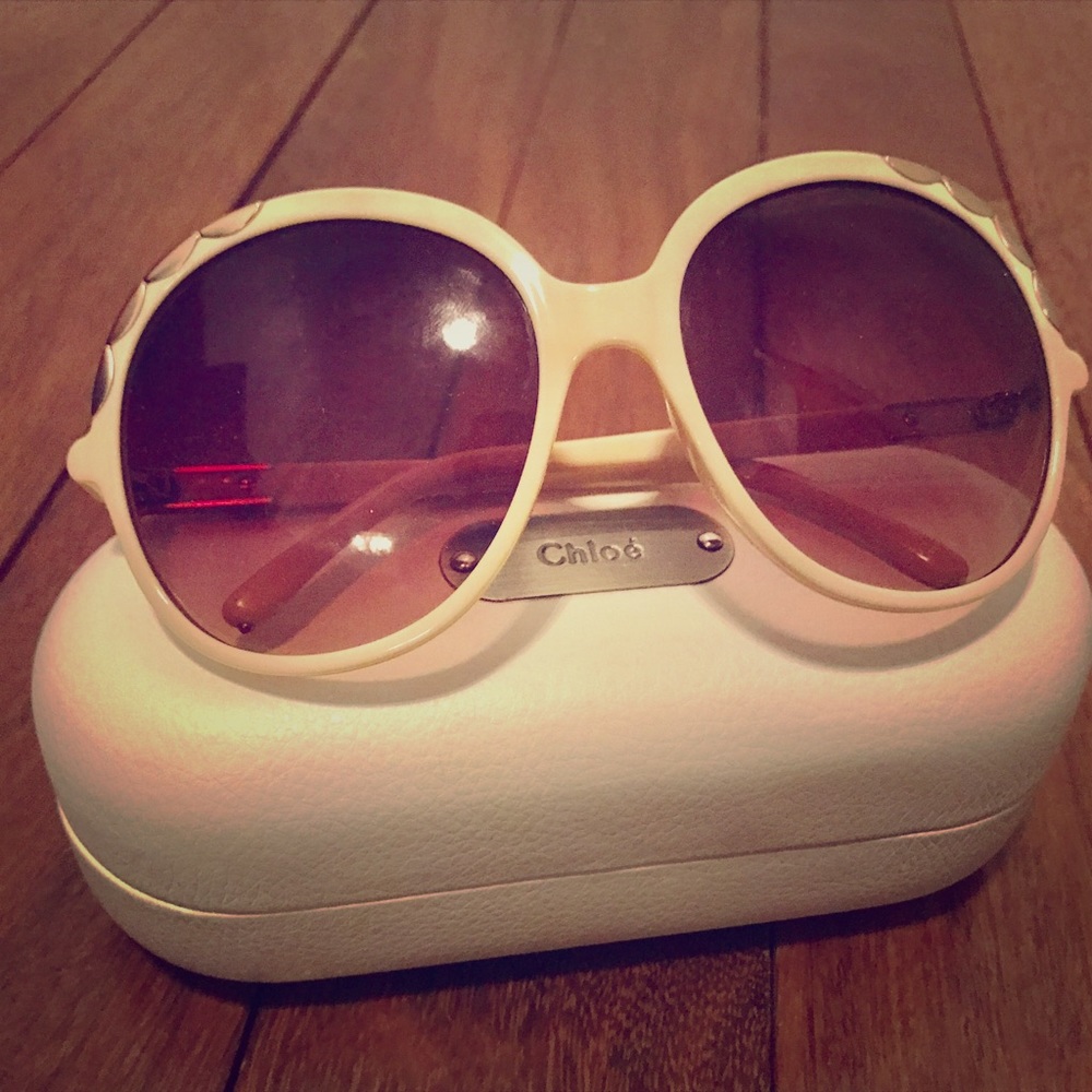 Chloe round oversized sunglasses