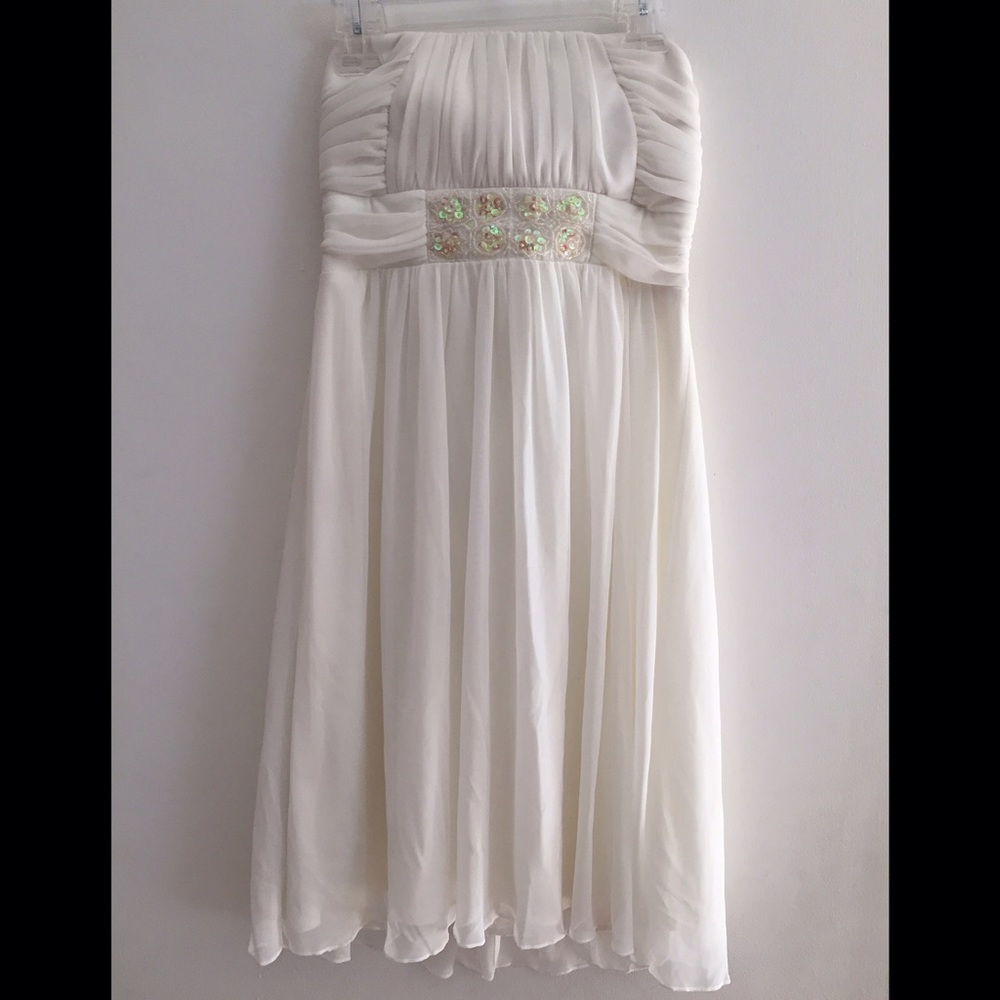 White Strapless Dress