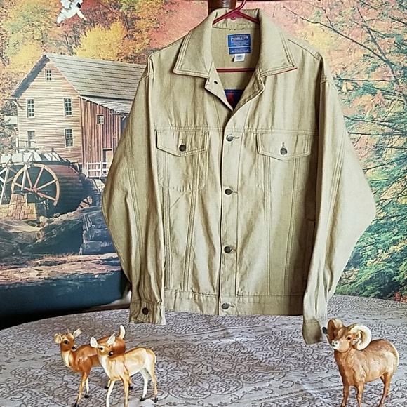 PENDLETON  WOOL LINED DENIM JACKET~NWOT~🎊3XHP🎊 - Picture 3 of 8