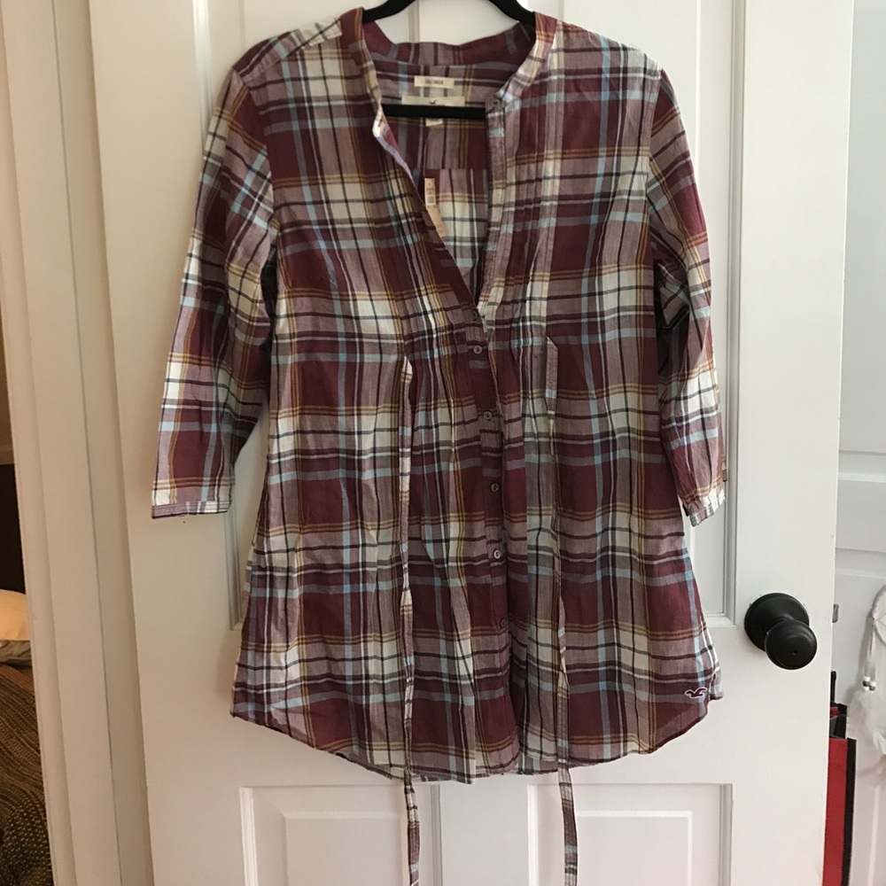Hollister Plaid shirt/dress