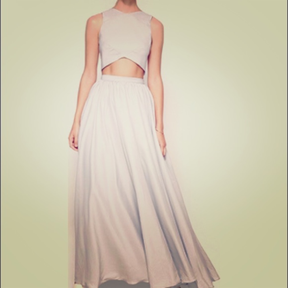 fame & partner 2-piece dress in blush/light pink