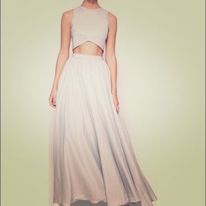 fame & partner 2-piece dress in blush/light pink