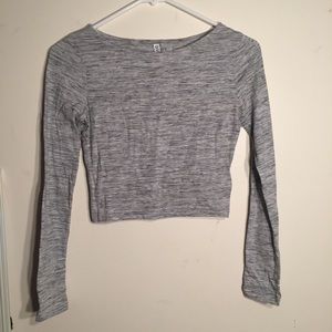 H&M Grey Slim Fit Crop Top