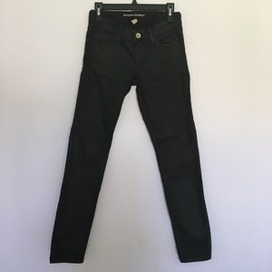 Banana Republic Black Sheen Skinny Jeans