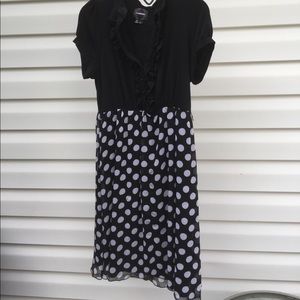 Black and white semi-formal dress. Worn once.