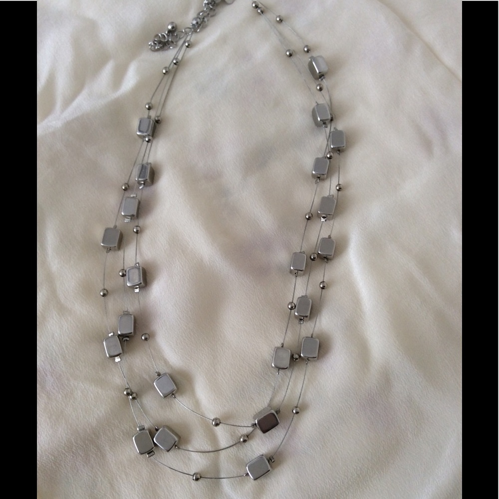 Lia Sophia silver floating necklace