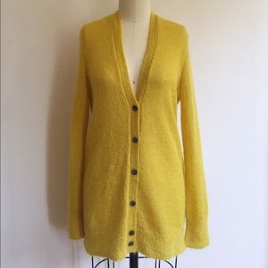 J. Crew NWT mustard yellow cardigan / size M
