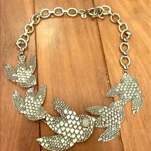 Marc jacobs silver birds necklace