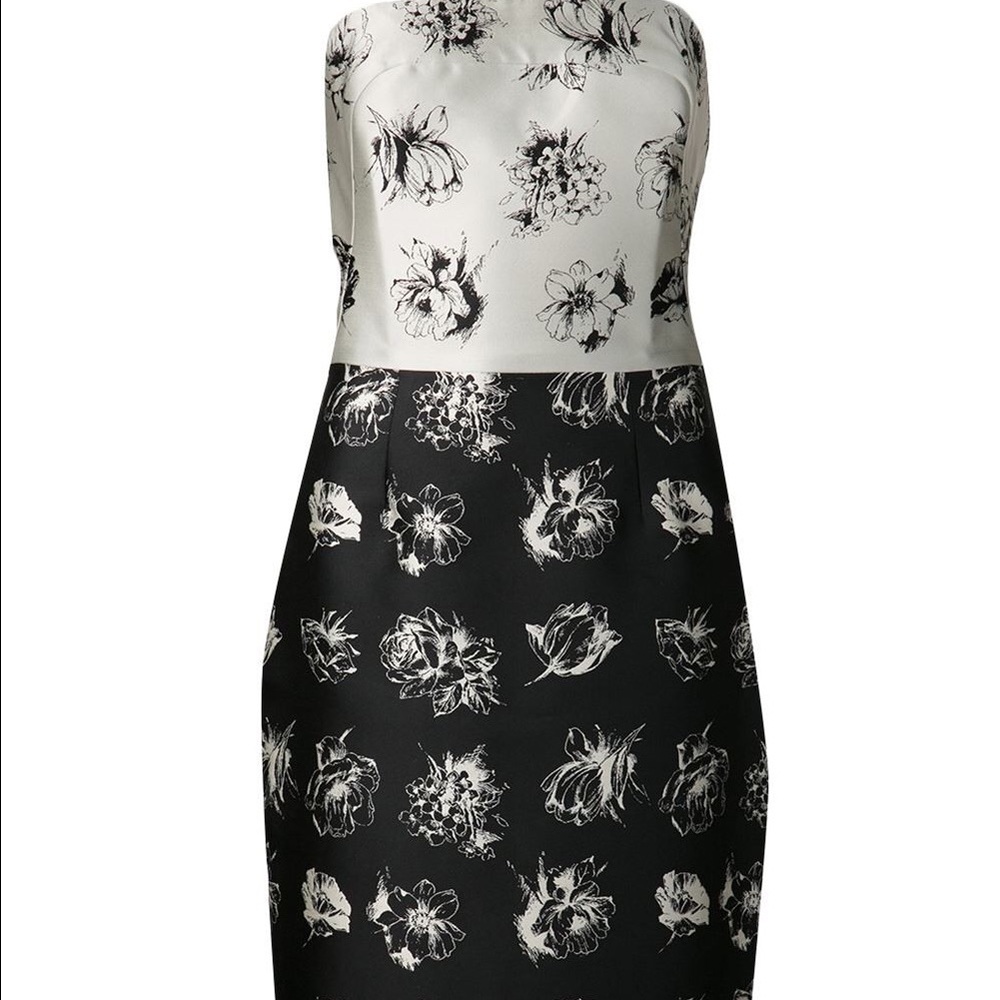 Stunning Leila Rose strapless silk floral dress