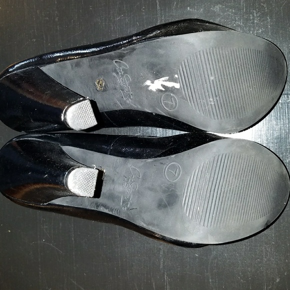 City Streets 'Coco' Black Platform Peep Toe 7 - Picture 5 of 5