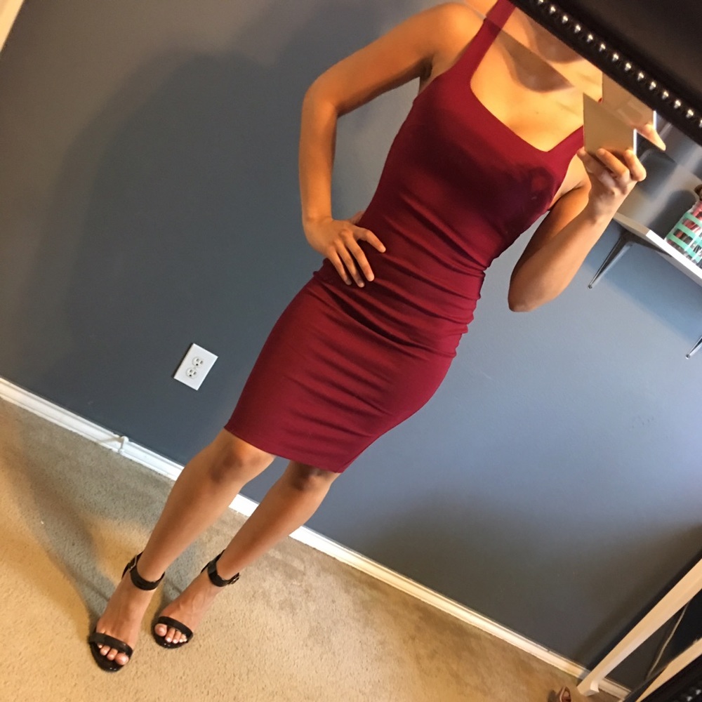 Fitted midi dress