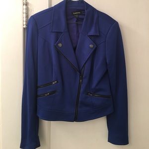 Royal Blue Moto Style Blazer from Bebe