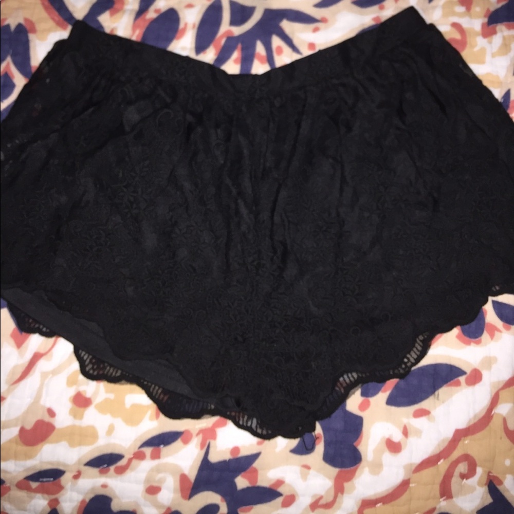 Lace black shorts