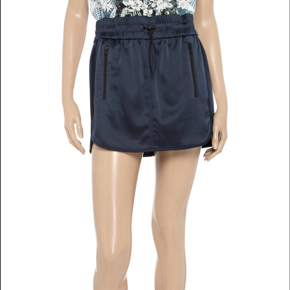 T by Alexander Wang drawstring track mini skirt