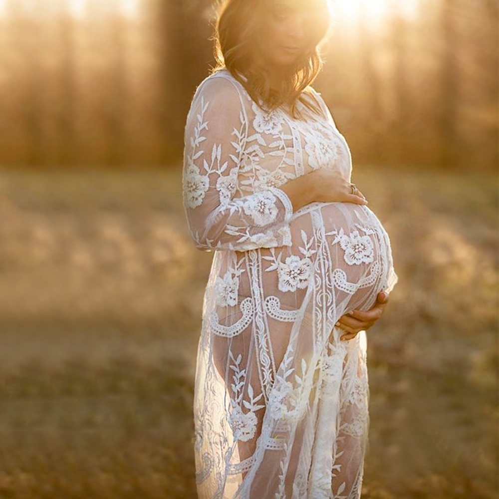 Lace Maternity Dress for photos