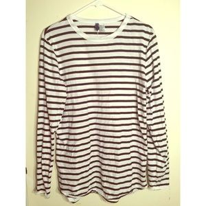 H&M Oversized Long Sleeve Striped Shirt