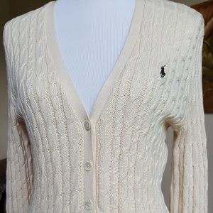 Ralph Lauren Sport cream cardigan