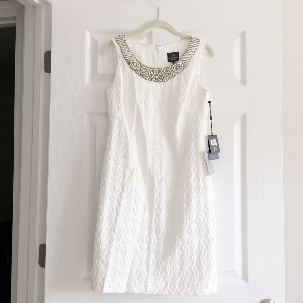 NWT Adrianna Papell Dress - White, Size 4