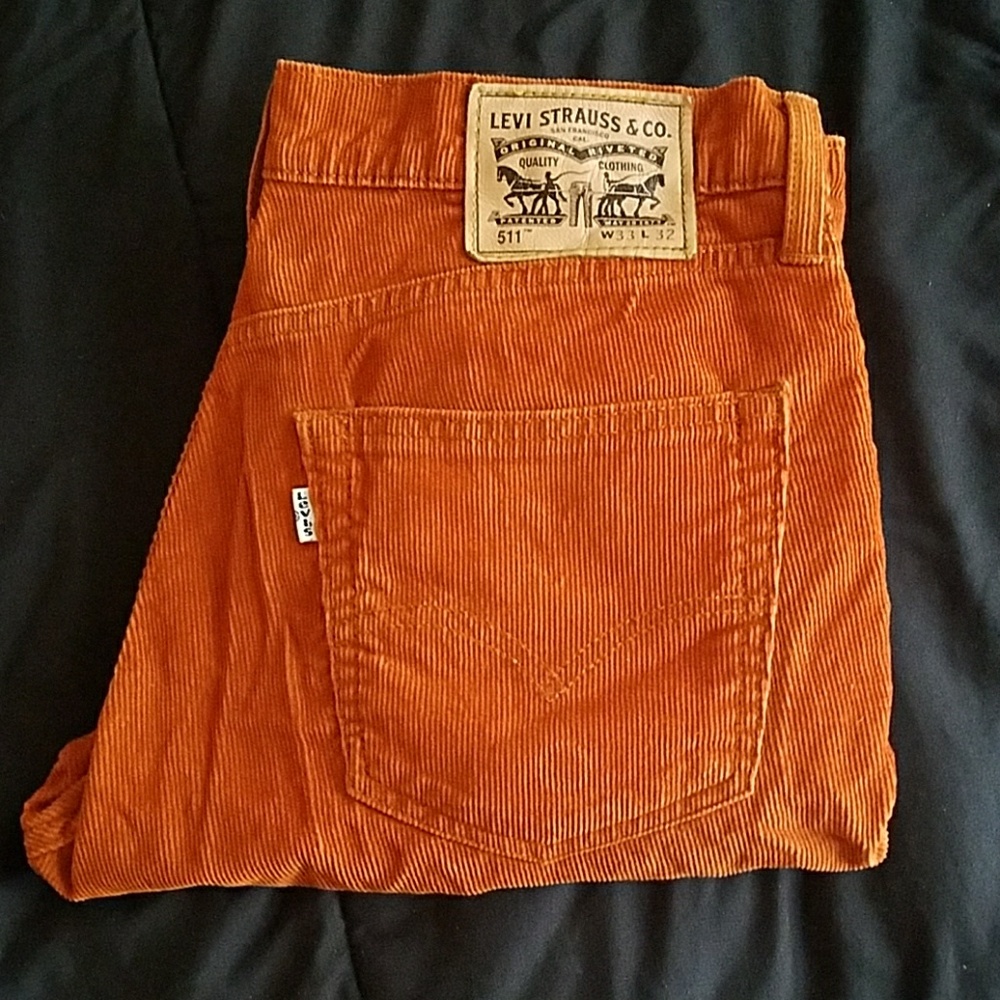 Levis orange corduroy pants