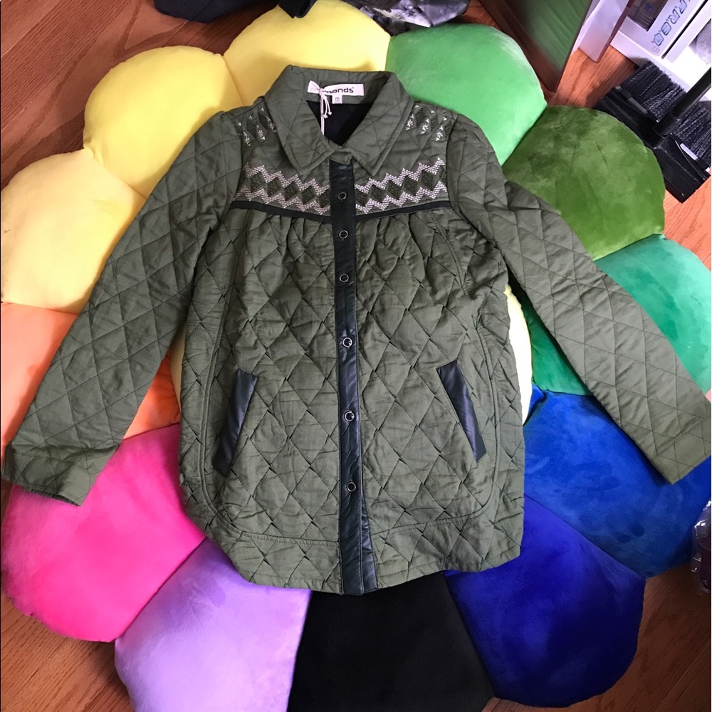 NWT navy green blouse jacket