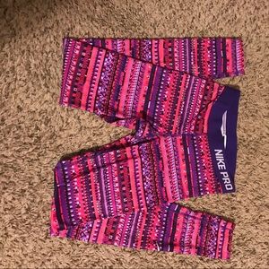 XS Aztec Nike hyperwarm leggings
