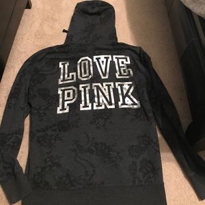 PINK grey/black lace jacket