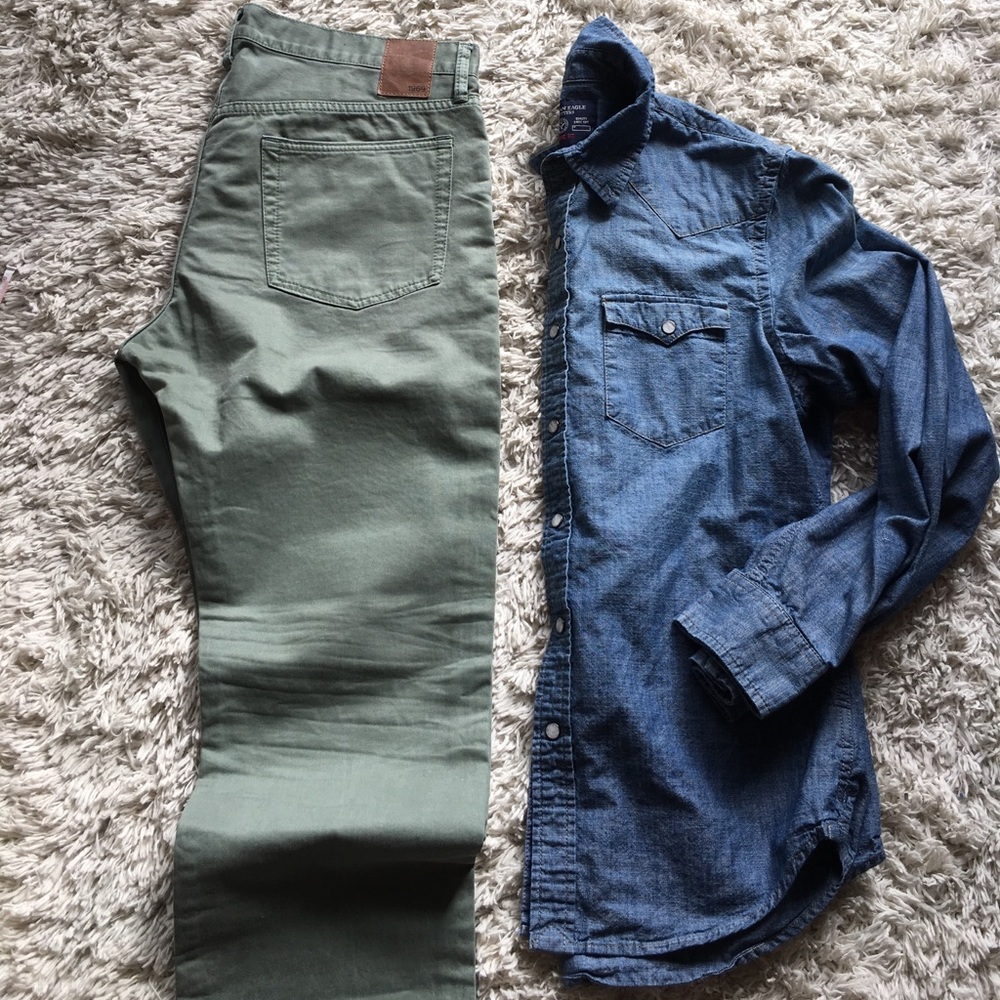 Gap men's colored denim 33x30, army green