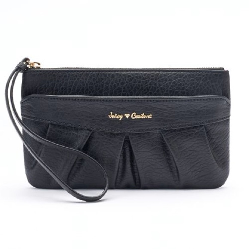 Juicy Couture Black 2 Pocket Wristlet🍒