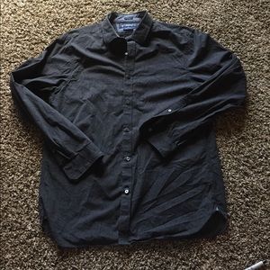 Dark grey button up shirt