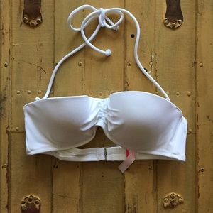 NWOT VS VICTORIA’S SECRET BRAND WHITE PUSHUP BIKINI TOP DEMI CUP PUSH-UP 34B