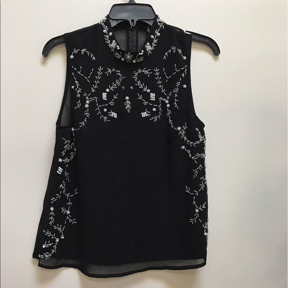 Beaded high neck tank