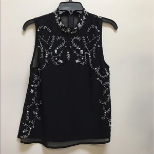 Beaded high neck tank
