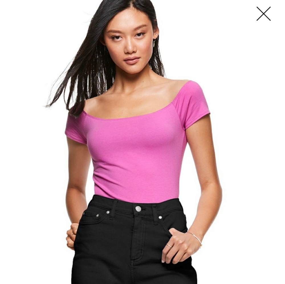 VS Pink Off the shoulder bodysuit