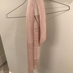 Light pink sparkly scarf