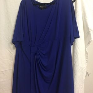 Blue dress with cut out sleeves